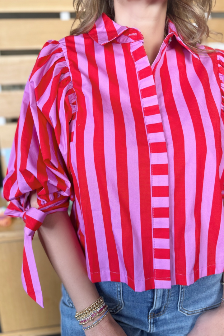 Bloom Blouse-1- Tops-ENTRO-Usher & Co - Women's Boutique Located in Atoka, OK and Durant, OK