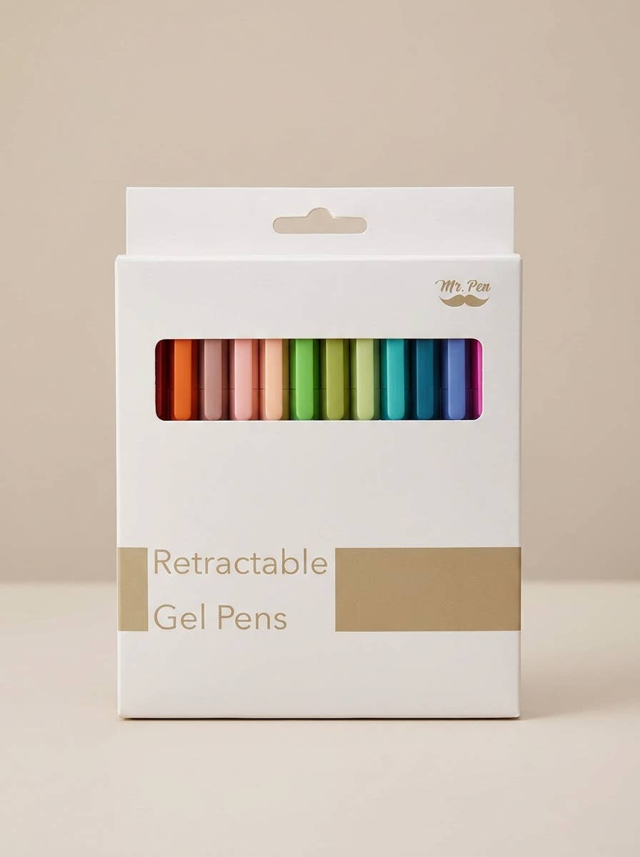 Cute 12-Pack Retractable Gel Pens with Colored Ink-11- Gift/Home-Mr. Pen-Usher & Co - Women's Boutique Located in Atoka, OK and Durant, OK