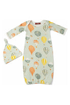 Milkbarn: Organic NB Gown & Hat Set - Vintage Balloons-12- Baby/Kids/Men-Milkbarn-Usher & Co - Women's Boutique Located in Atoka, OK and Durant, OK
