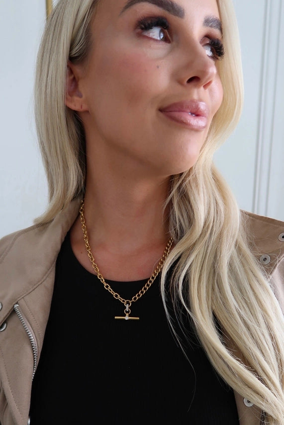 Adjustable Skylar Necklace-Gold-7- Jewelry-CHANSUTTPEARLS-Usher & Co - Women's Boutique Located in Atoka, OK and Durant, OK