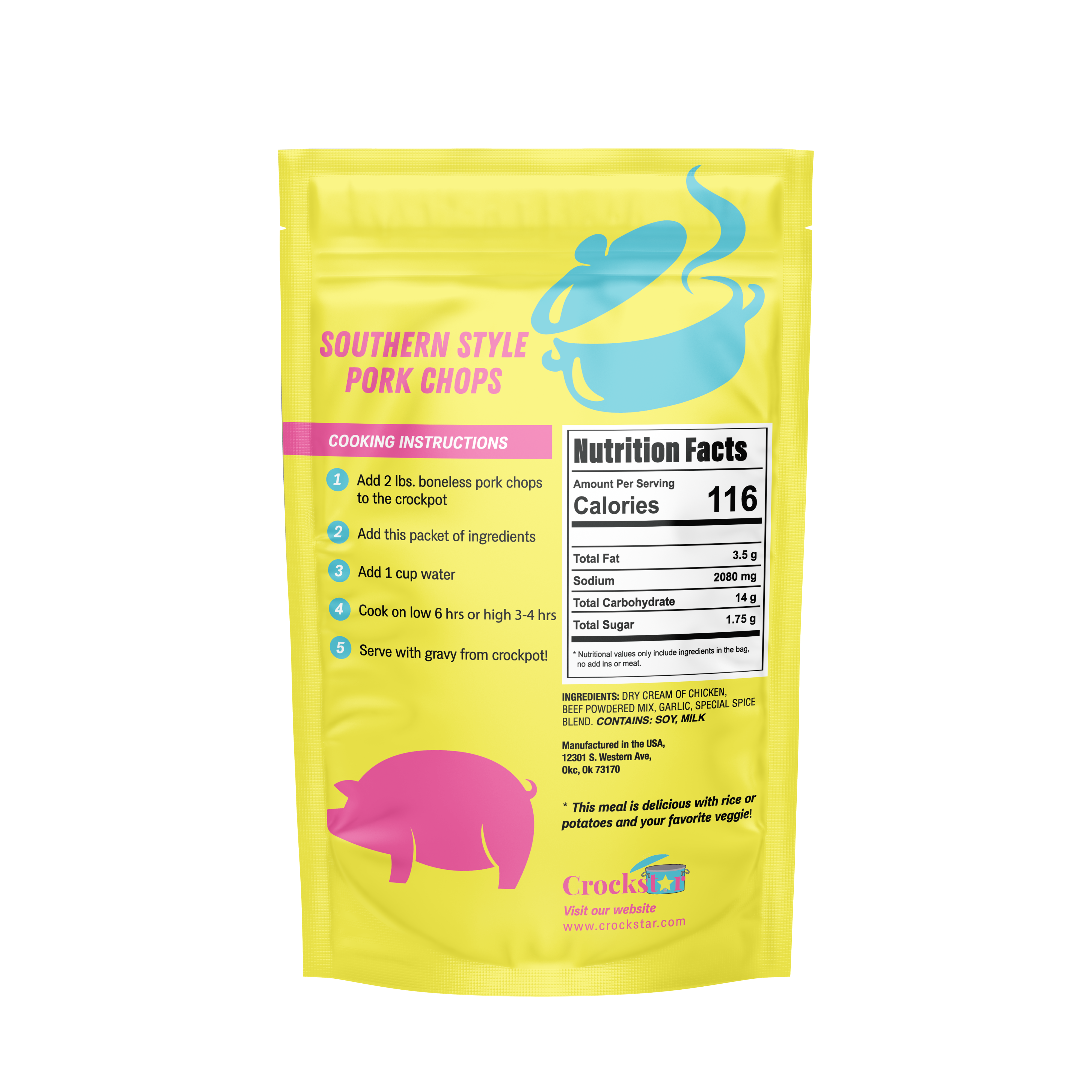 Southern Style Porkchops-11- Gift/Home-Crockstar Dinner Club-Usher & Co - Women's Boutique Located in Atoka, OK and Durant, OK