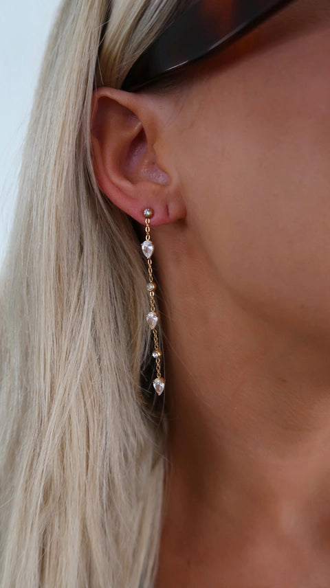 Ashton Earrings-Gold-7- Jewelry-CHANSUTTPEARLS-Usher & Co - Women's Boutique Located in Atoka, OK and Durant, OK