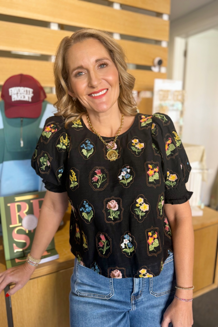 Rosie Blouse-1- Tops-ENTRO-Usher & Co - Women's Boutique Located in Atoka, OK and Durant, OK