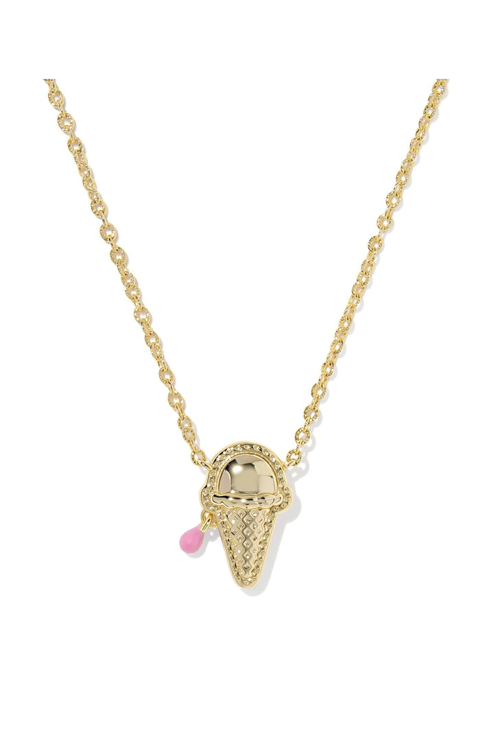 Kendra Scott: Ice Cream Necklace - Gold Pastel Pink Mother of Pearl-7- Jewelry-Kendra Scott-Usher & Co - Women's Boutique Located in Atoka, OK and Durant, OK