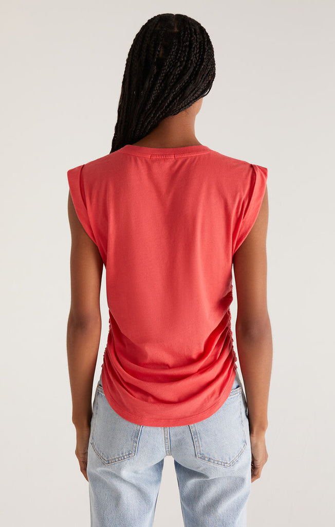 Z Supply: Lorelie Shirred Top-Tank Tops-Z SUPPLY-Usher & Co - Women's Boutique Located in Atoka, OK and Durant, OK