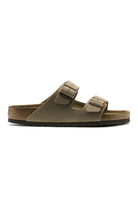 Birkenstock: Arizona SFB - Suede Taupe-9- Shoes-Birkenstock-Usher & Co - Women's Boutique Located in Atoka, OK and Durant, OK