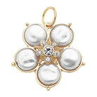 Coin Pearl Flower Charm in Ivory-7- Jewelry-Canvas Style-Usher & Co - Women's Boutique Located in Atoka, OK and Durant, OK