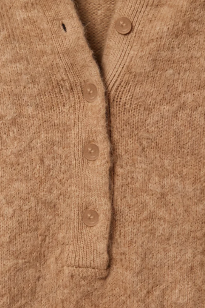 Z Supply: Westmont Henley Sweater-Caramel-1- Tops-Z SUPPLY-Usher & Co - Women's Boutique Located in Atoka, OK and Durant, OK