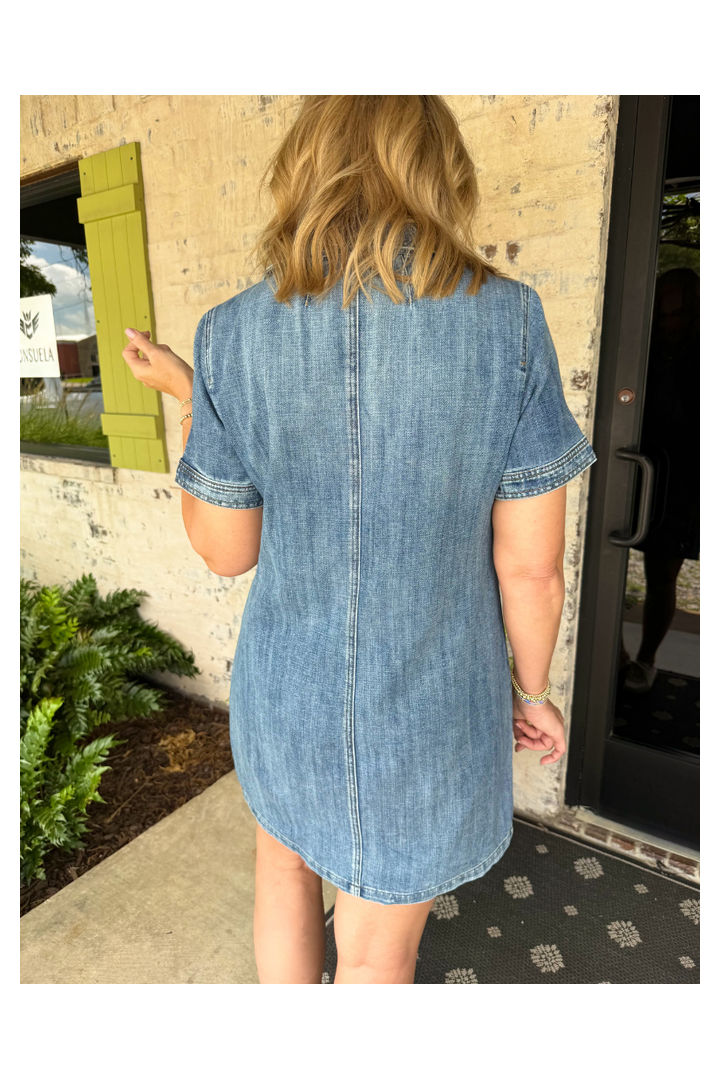 Kut From The Kloth: Parker Denim Dress - Unfailing-6- Dress/Romp/Jump-Kut From The Kloth-Usher & Co - Women's Boutique Located in Atoka, OK and Durant, OK