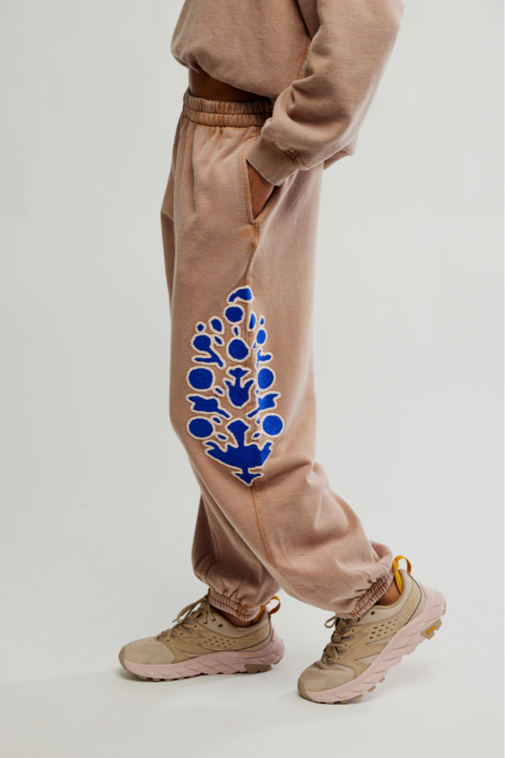 FP Movement: All Star Embroidered Pants-Twig Combo-4- Bottoms-Free People Movement-Usher & Co - Women's Boutique Located in Atoka, OK and Durant, OK
