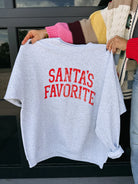 Santa's Favorite Sweatshirt-1- Tops-Etta + East-Usher & Co - Women's Boutique Located in Atoka, OK and Durant, OK
