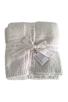 Barefoot Dreams: Cozy Chic Tonal Plaid Throw-Cream-11- Gift/Home-Barefoot Dreams-Usher & Co - Women's Boutique Located in Atoka, OK and Durant, OK