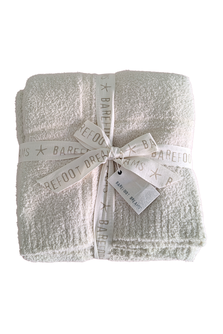 Barefoot Dreams: Cozy Chic Tonal Plaid Throw-Cream-11- Gift/Home-Barefoot Dreams-Usher & Co - Women's Boutique Located in Atoka, OK and Durant, OK