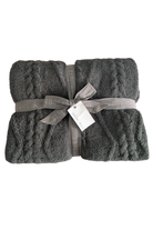 Barefoot Dreams: Fisherman Cable Throw-Dark Moss-11- Gift/Home-Barefoot Dreams-Usher & Co - Women's Boutique Located in Atoka, OK and Durant, OK