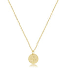 enewton: 16" Necklace Gold- be you. Small Gold Word Disc-7- Jewelry-ENEWTON-Usher & Co - Women's Boutique Located in Atoka, OK and Durant, OK