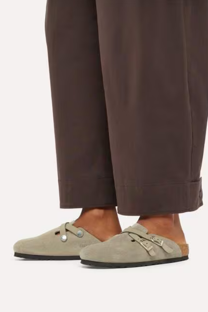 Birkenstock: Blair Suede-Taupe-9- Shoes-BIRKENSTOCK-Usher & Co - Women's Boutique Located in Atoka, OK and Durant, OK