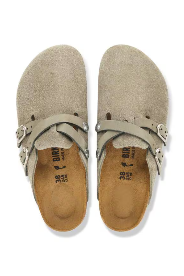 Birkenstock: Blair Suede-Taupe-9- Shoes-BIRKENSTOCK-Usher & Co - Women's Boutique Located in Atoka, OK and Durant, OK