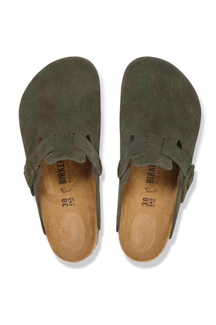 Birkenstock: Boston-Suede Thyme-9- Shoes-BIRKENSTOCK-Usher & Co - Women's Boutique Located in Atoka, OK and Durant, OK