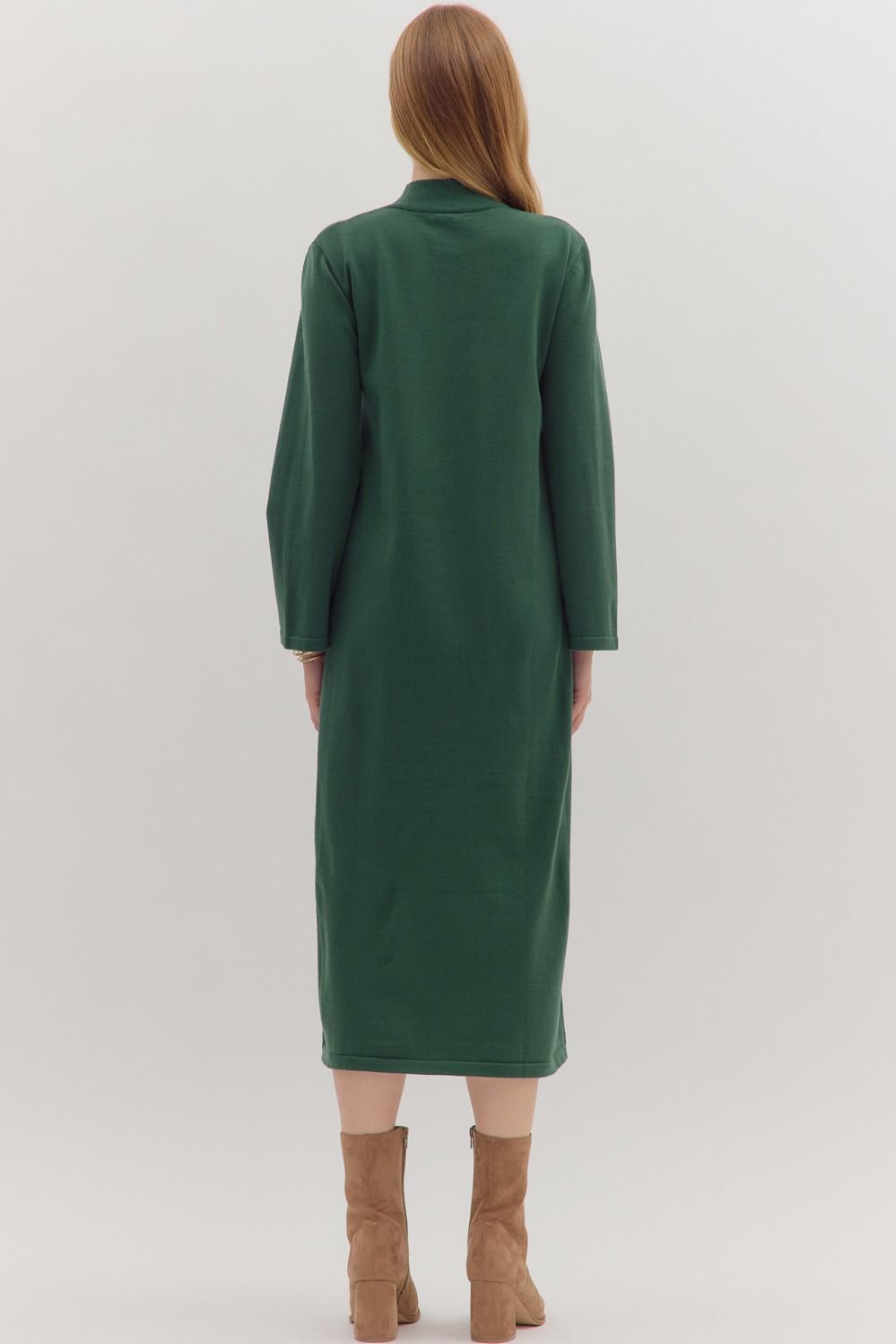 Brisk Days Dress-Pine-6- Dress/Romp/Jump-ENTRO-Usher & Co - Women's Boutique Located in Atoka, OK and Durant, OK