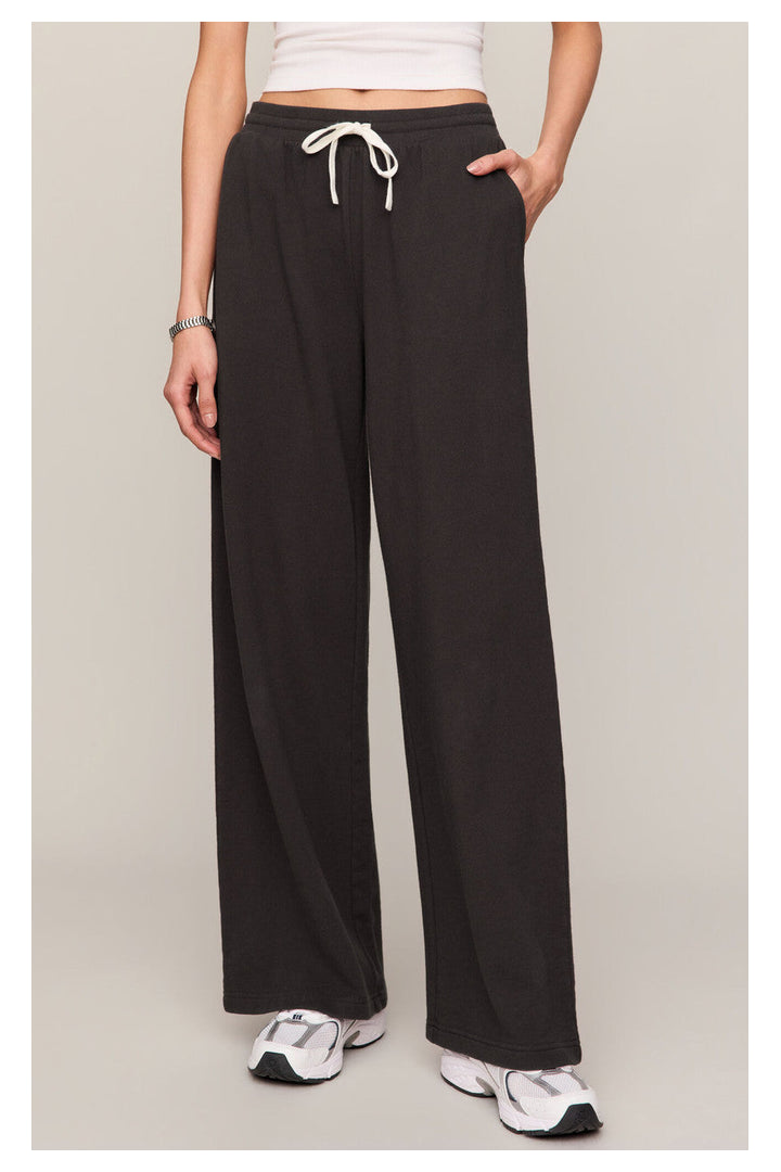 Z Supply: Clubhouse Pant - Ash Black-4- Bottoms-Z SUPPLY-Usher & Co - Women's Boutique Located in Atoka, OK and Durant, OK