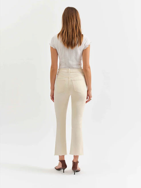 DAZE: Shy Girl Crop Flare-Raw Cut-5- Denim-DAZE-Usher & Co - Women's Boutique Located in Atoka, OK and Durant, OK