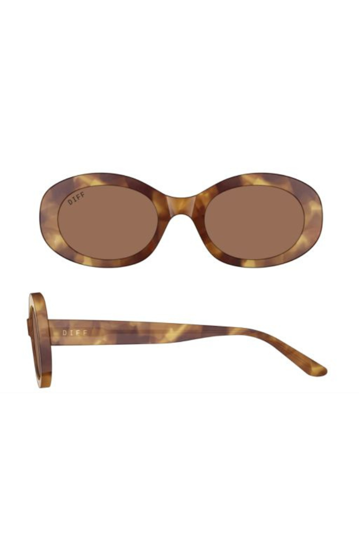 DIFF EYEWEAR: Lainey Brown Fleur + Brown-8- Accessory-DIFF EYEWEAR / DIME OPTICS-Usher & Co - Women's Boutique Located in Atoka, OK and Durant, OK
