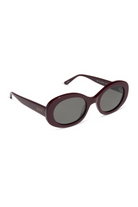 DIFF EYEWEAR: Lainey Dark Cherry Lacquer + Grey-8- Accessory-DIFF EYEWEAR / DIME OPTICS-Usher & Co - Women's Boutique Located in Atoka, OK and Durant, OK