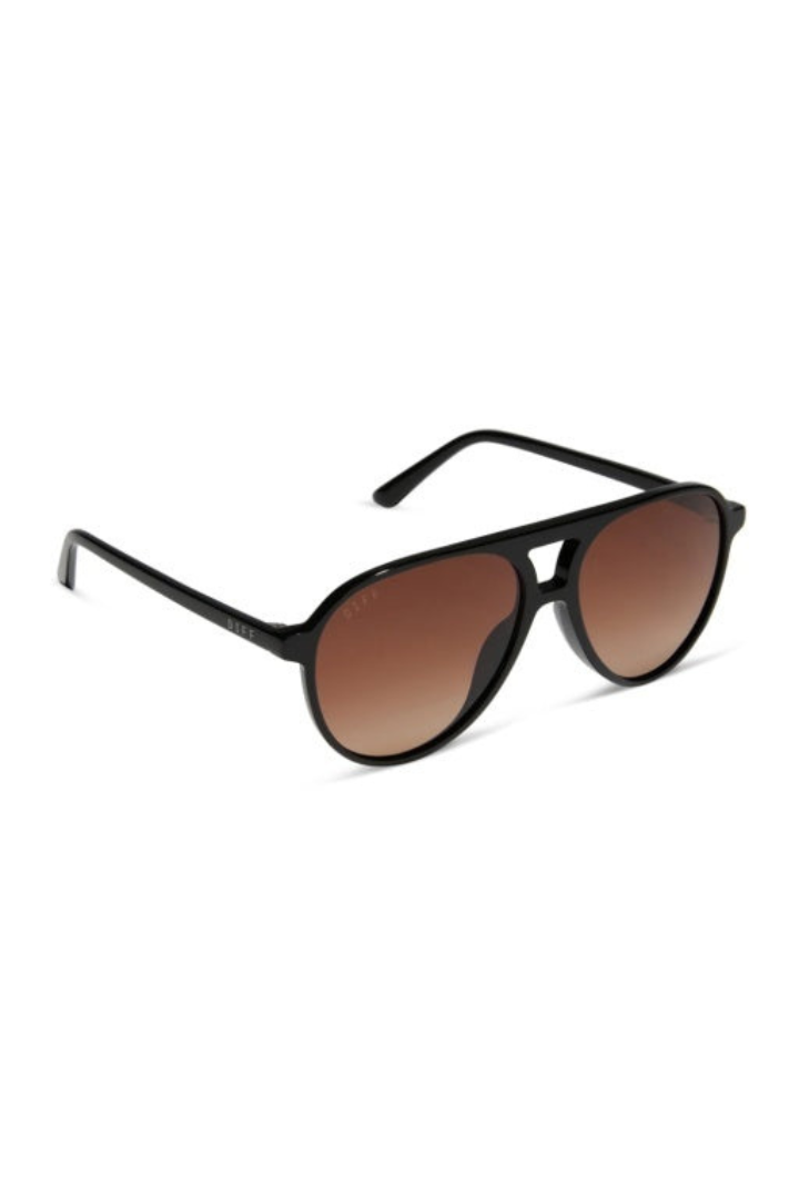 DIFF EYEWEAR: Tosca II Black + Brown Gradient-8- Accessory-DIFF EYEWEAR / DIME OPTICS-Usher & Co - Women's Boutique Located in Atoka, OK and Durant, OK