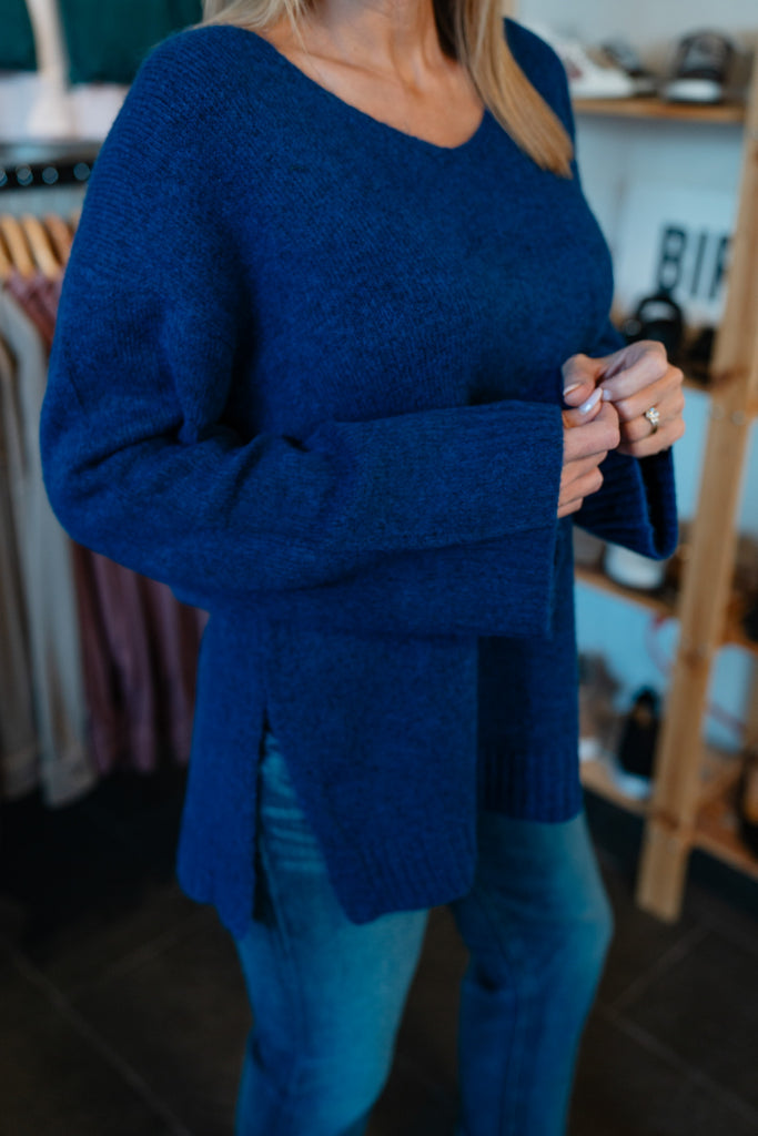 Z Supply: Modern Sweater-Space Blue-Sweaters-Z SUPPLY-Usher & Co - Women's Boutique Located in Atoka, OK and Durant, OK