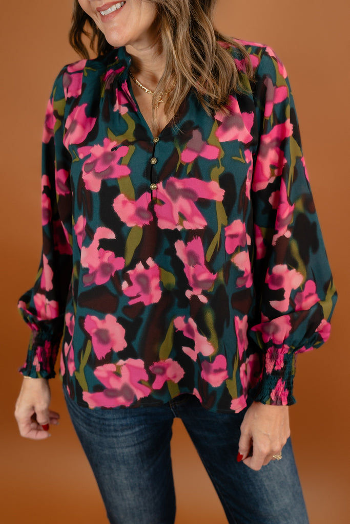 Camden Top-Long Sleeve Tops-Entro-Usher & Co - Women's Boutique Located in Atoka, OK and Durant, OK