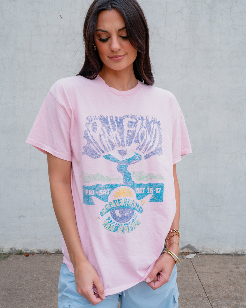 Pink Floyd Pepperland Thrifted Tee-Graphic Tees-LIVYLU-Usher & Co - Women's Boutique Located in Atoka, OK and Durant, OK