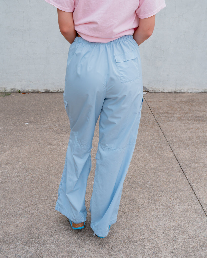 Space Cargo-Powder Blue-Pants-Bailey Rose-Usher & Co - Women's Boutique Located in Atoka, OK and Durant, OK