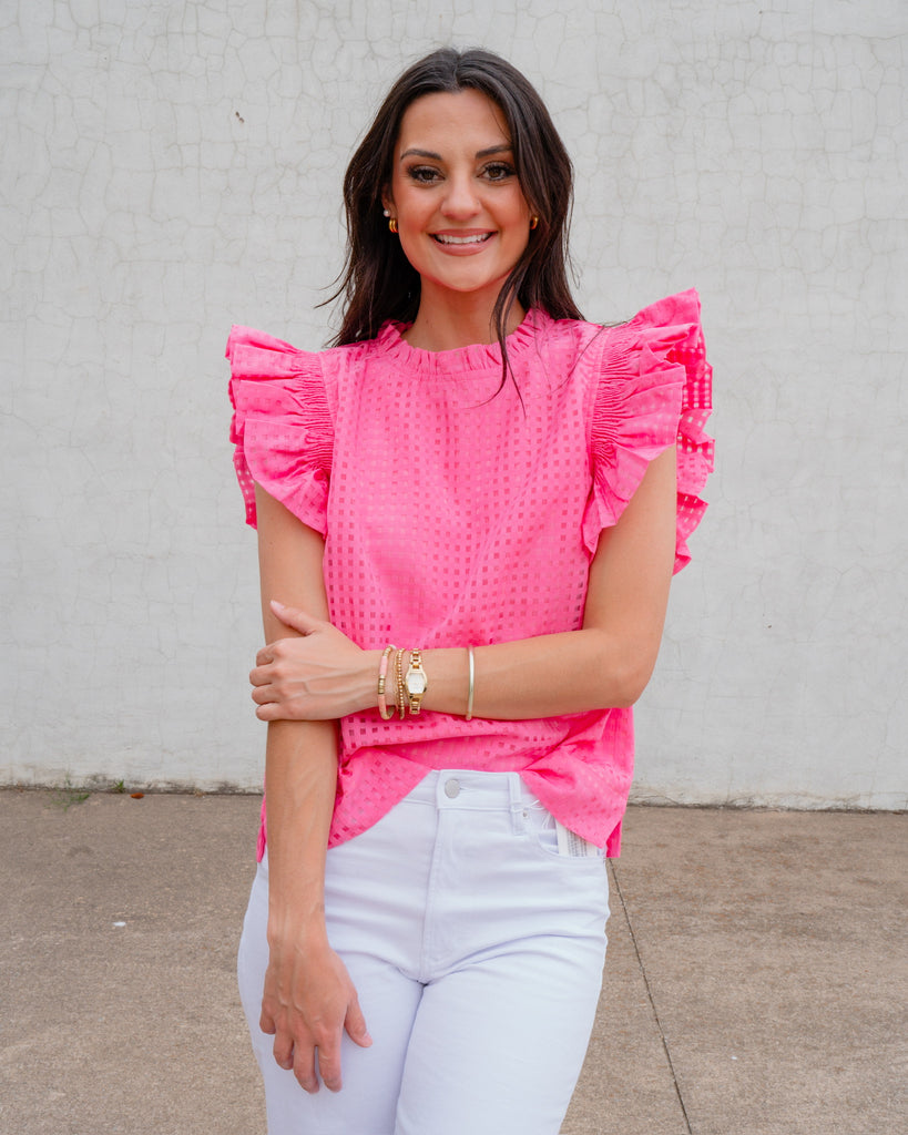 Marianne Blouse-Pink-Tank Tops-JODIFL-Usher & Co - Women's Boutique Located in Atoka, OK and Durant, OK