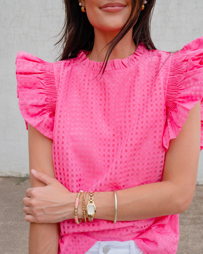 Marianne Blouse-Pink-Tank Tops-JODIFL-Usher & Co - Women's Boutique Located in Atoka, OK and Durant, OK