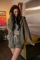 Z Supply: Aiden Short-Grape Leaf-14-DISTRESSED-Z SUPPLY-Usher & Co - Women's Boutique Located in Atoka, OK and Durant, OK