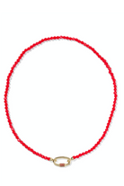 Kendra Scott: Emery Beaded Strand Necklace-Gold Red Glass-7- Jewelry-Kendra Scott-Usher & Co - Women's Boutique Located in Atoka, OK and Durant, OK