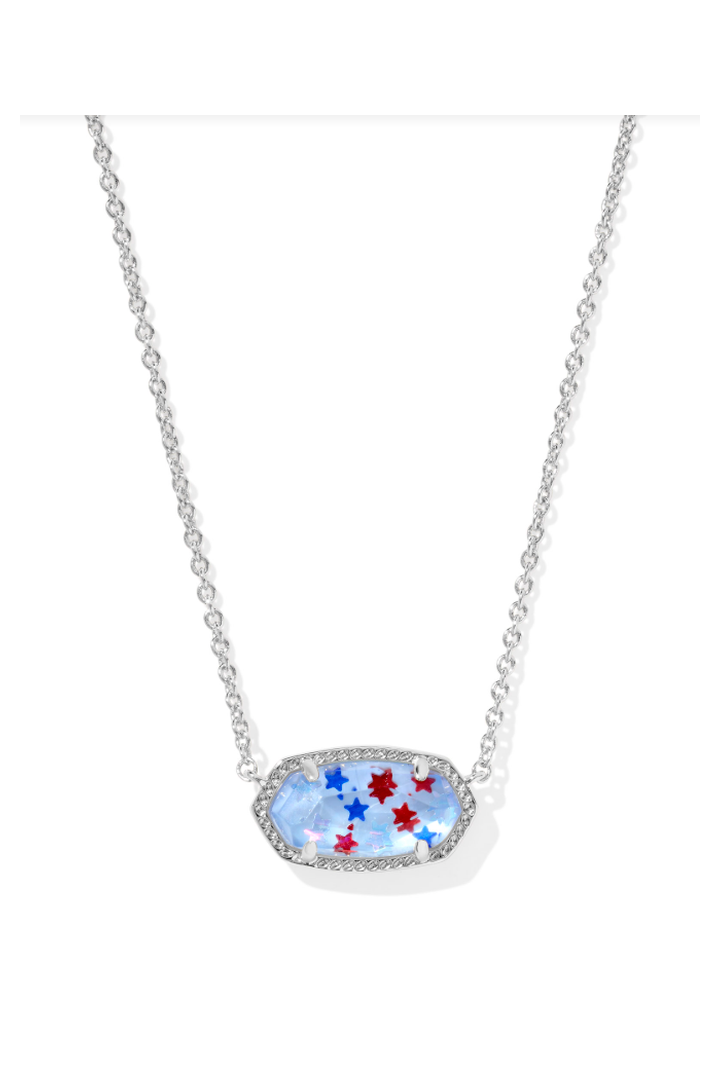 Kendra Scott: Elisa USA Necklace - Gold Red White Blue Illusion-7- Jewelry-Kendra Scott-Usher & Co - Women's Boutique Located in Atoka, OK and Durant, OK