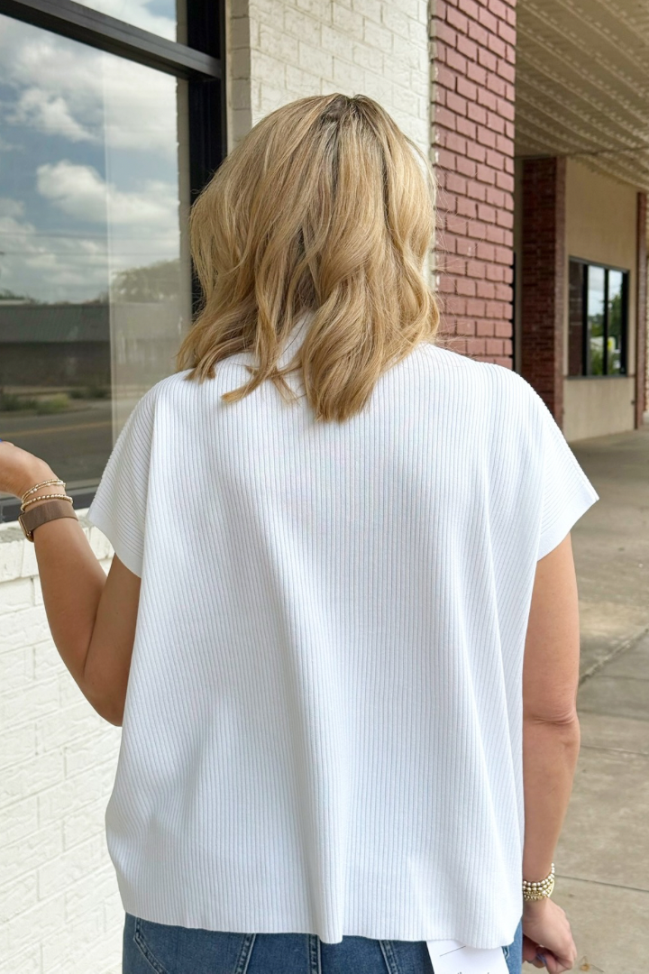 Patricia Mock Neck Knit Top-1- Tops-Zenana-Usher & Co - Women's Boutique Located in Atoka, OK and Durant, OK