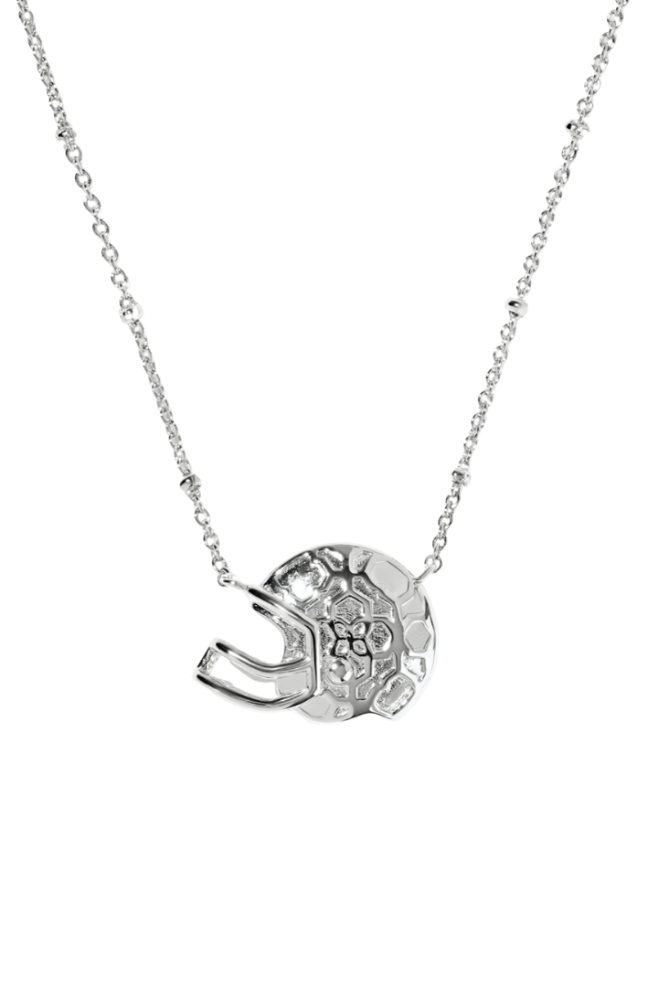 Kendra Scott: Football Helmet Short Pendant Necklace-Silver Ivory-7- Jewelry-Kendra Scott-Usher & Co - Women's Boutique Located in Atoka, OK and Durant, OK