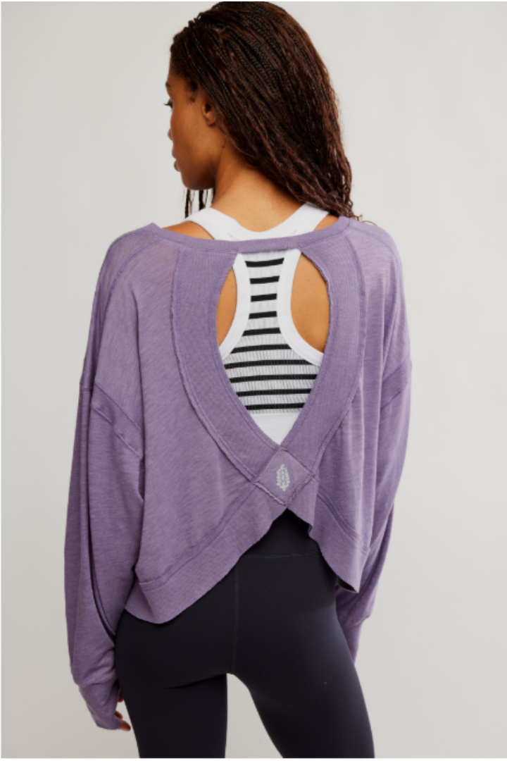 FP Movement: My Time Layer-Graphite-1- Tops-Free People Movement-Usher & Co - Women's Boutique Located in Atoka, OK and Durant, OK