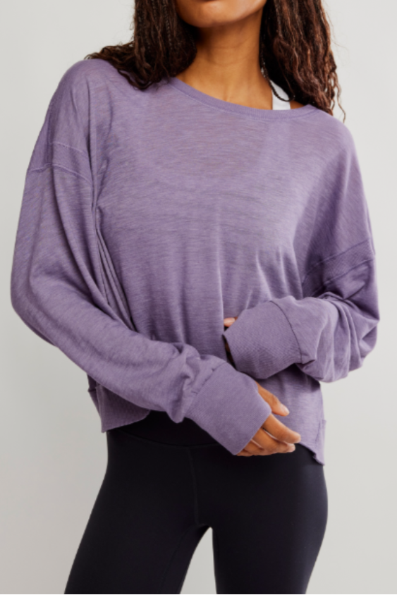 FP Movement: My Time Layer-Graphite-1- Tops-Free People Movement-Usher & Co - Women's Boutique Located in Atoka, OK and Durant, OK