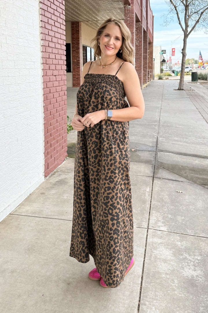 Marty Leopard Maxi Dress-6- Dress/Romp/Jump-Things Between-Usher & Co - Women's Boutique Located in Atoka, OK and Durant, OK