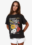 Flower Market Tee-1- Tops-Girl Dangerous-Usher & Co - Women's Boutique Located in Atoka, OK and Durant, OK