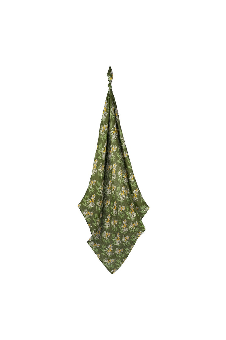 Milkbarn: Bamboo Swaddle - Green Floral-12- Baby/Kids/Men-Milkbarn-Usher & Co - Women's Boutique Located in Atoka, OK and Durant, OK