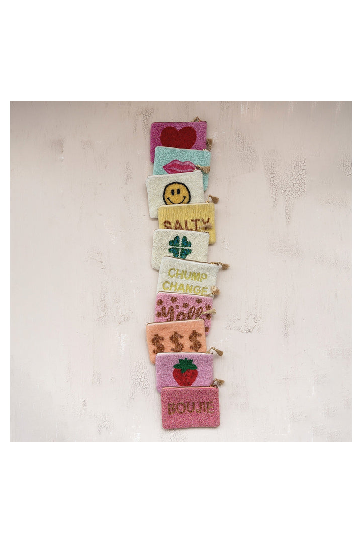 Beaded Pouch-10- Bags/Wallets-Hazel Mazel-Usher & Co - Women's Boutique Located in Atoka, OK and Durant, OK