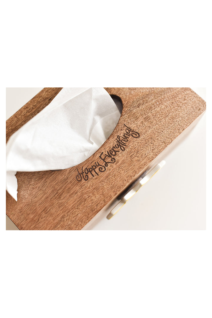 Happy Everything: Mini Wood Tissue Box-10 in-11- Gift/Home-Happy Everything-Usher & Co - Women's Boutique Located in Atoka, OK and Durant, OK