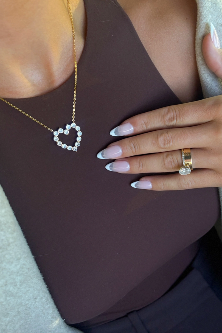 Diamond Heart Necklace-7- Jewelry-ChanSutt Pearls-Usher & Co - Women's Boutique Located in Atoka, OK and Durant, OK