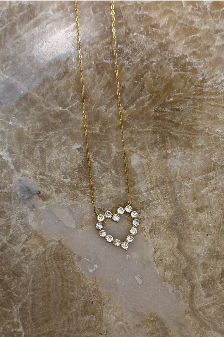 Diamond Heart Necklace-7- Jewelry-ChanSutt Pearls-Usher & Co - Women's Boutique Located in Atoka, OK and Durant, OK