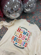Howdy Holidays Sweatshirt-1- Tops-Etta + East-Usher & Co - Women's Boutique Located in Atoka, OK and Durant, OK