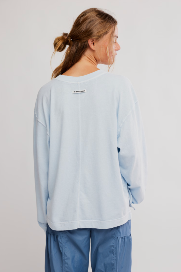 FP Movement: Hustle Layer-Slate-1- Tops-Free People Movement-Usher & Co - Women's Boutique Located in Atoka, OK and Durant, OK